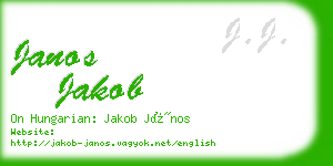 janos jakob business card